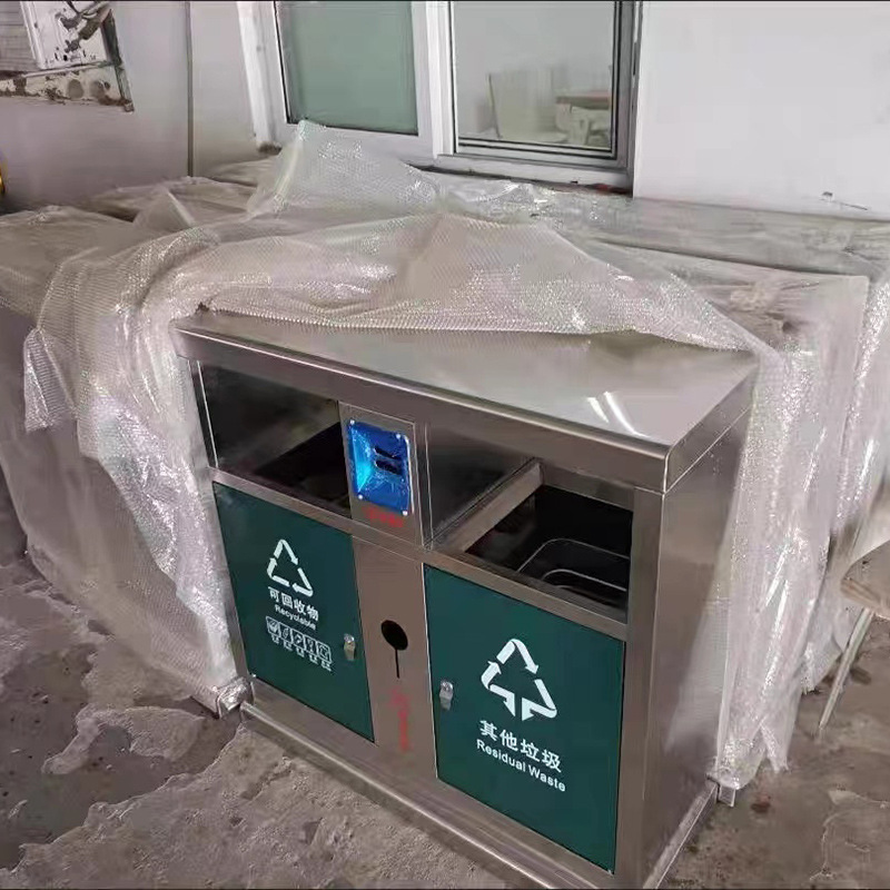 戶(hù)外不銹鋼大容量垃圾箱 公園街道分類(lèi)垃圾箱 商用公共垃圾箱批發(fā)