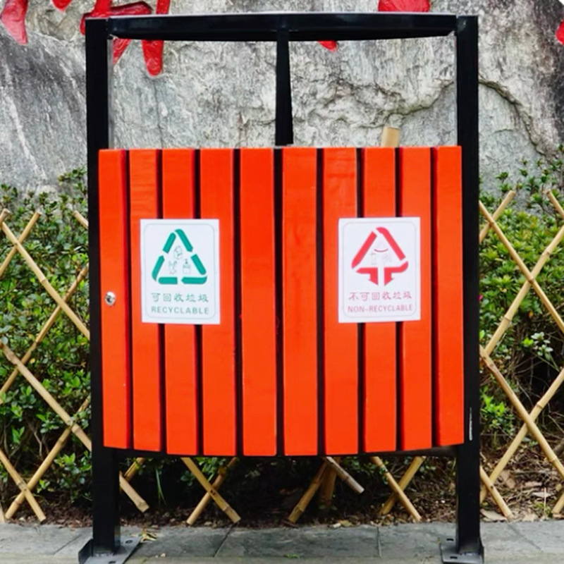 防腐木戶外復古垃圾箱 街道小區(qū)景區(qū)分類垃圾箱 市政垃圾箱批發(fā)